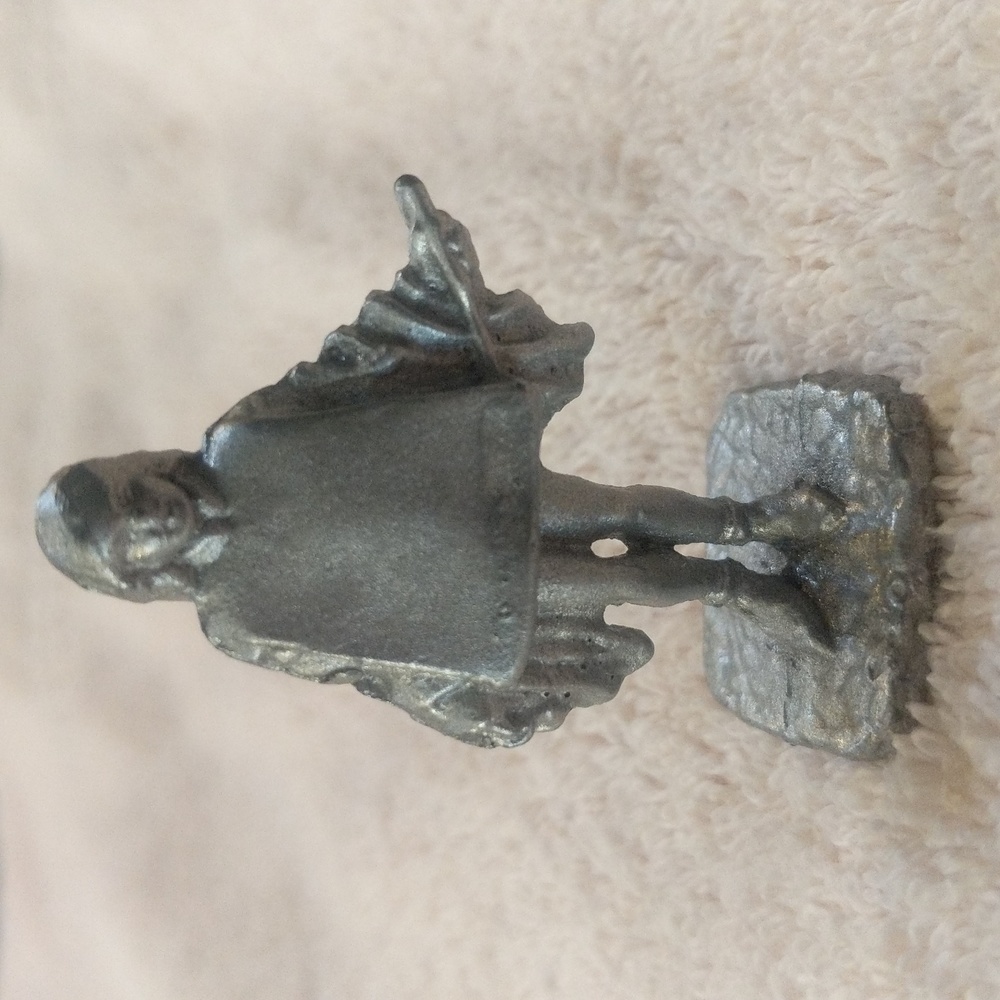 Pewter Man/Indian in Poncho Figurine
